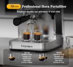 Empstorm 20 Bar Espresso Machine with Milk Frother