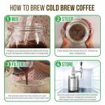 Pyle 64oz Stainless Steel Cold Brew Maker