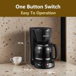 Nehilumn 12-Cup Drip Coffee Maker with Carafe