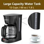 Nehilumn 12-Cup Drip Coffee Maker with Carafe