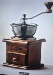 Vintage Manual Coffee Bean Grinder with Wooden Handle