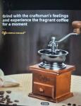 Vintage Manual Coffee Bean Grinder with Wooden Handle