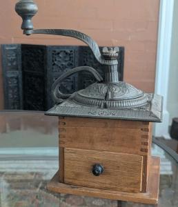 Vintage Hand Crank Cast Iron Coffee Grinder