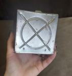 Vintage Italian Metal Coffee Grinder with Hand Crank