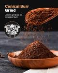 KIDISLE Electric Conical Burr Coffee Grinder