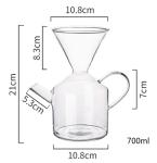 Amber Glass Pour Over Coffee Maker with Handle