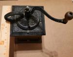 Vintage Iron and Wood Coffee Grinder with Drawer