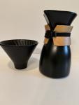 Black Ceramic Pour Over Coffee Maker with Decanter