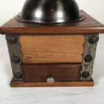 Retro Wooden Coffee Grinder with Crank and Drawer