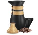 Black Ceramic Pour Over Coffee Maker with Decanter