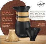 Black Ceramic Pour Over Coffee Maker with Decanter