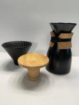 Black Ceramic Pour Over Coffee Maker with Decanter