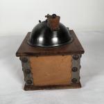 Retro Wooden Coffee Grinder with Crank and Drawer