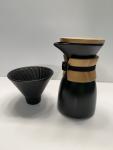Black Ceramic Pour Over Coffee Maker with Decanter