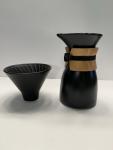 Black Ceramic Pour Over Coffee Maker with Decanter