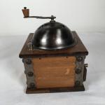 Retro Wooden Coffee Grinder with Crank and Drawer
