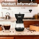 Manual Burr Coffee Grinder with Glass Jars