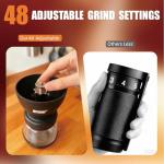 Manual Burr Coffee Grinder with Glass Jars