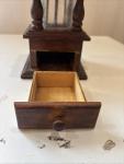 Wood Coffee Grinder with Glass Chamber and Drawer