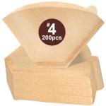 Brown No. 4 Coffee Filters, 200 Count