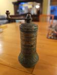 Turkish Brass Coffee Grinder with Ornate Design