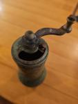 Turkish Brass Coffee Grinder with Ornate Design