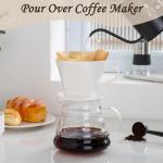 Ceramic Pour Over Coffee Dripper with 3 Holes