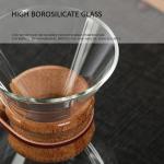 Heat-Resistant Borosilicate Glass Pour Over Coffee Maker