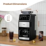 Gevi 10-Cup Coffee Maker with Built-in Grinder