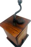 Antique Hand Crank Wooden Coffee Grinder
