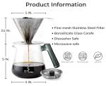 Aquach 28oz Pour Over Coffee Maker Set