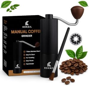 Kokail Manual Coffee Grinder with Adjustable Burr Settings