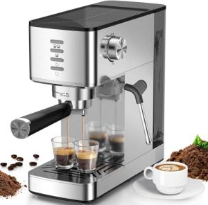 Electactic Espresso Machine with Touch Screen and Steam Wand