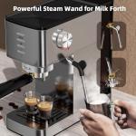 Electactic Espresso Machine with Touch Screen and Steam Wand