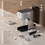 Electactic Espresso Machine with Touch Screen and Steam Wand