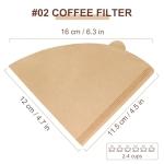 Unbleached #2 Coffee Filters, 200 Count, Cone Shape