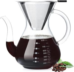 Unbreakable Pour Over Coffee Maker with Filters