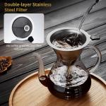 Unbreakable Pour Over Coffee Maker with Filters
