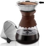 34oz Pour Over Coffee Maker with Stainless Steel Filter