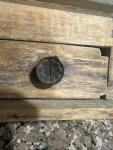 Vintage Cast Iron Coffee Grinder with Wood Drawer