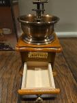 Hand Crank Vintage Coffee Grinder with Dovetail Drawer