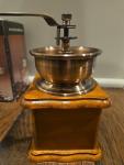 Hand Crank Vintage Coffee Grinder with Dovetail Drawer