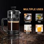 French Press Coffee Maker - 12 OZ, Bamboo Handle