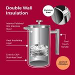 Mueller Double Insulated Stainless Steel French Press