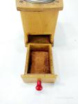 Wooden Manual Coffee Grinder with Red Handle