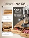 Acacia Wood K Cup and Tea Pod Organizer