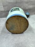 Lite Blue Vintage Barrel Coffee Grinder from Italy