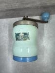 Lite Blue Vintage Barrel Coffee Grinder from Italy