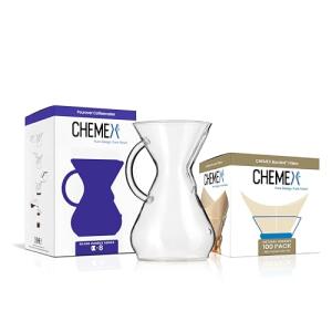 Chemex 8-Cup Glass Coffee Maker Bundle