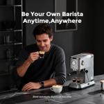 Espresso Coffee Machine with Frother and Pressure Gauge